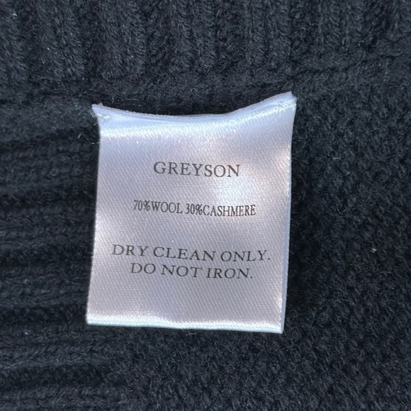 NWT Greyson Rowan Hooded Wool Cashmere Blend Black Poncho Size OS - Picture 10 of 13